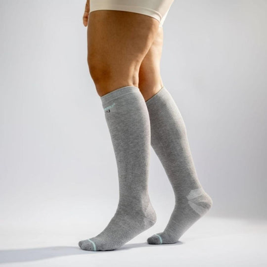 Bamboo Compression Sock without Grip - Grey banner